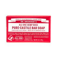 dr bronners rose organic soap bar 140g