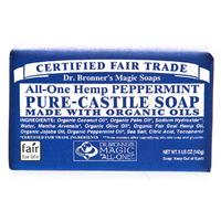 dr bronners peppermint organic soap bar 140g