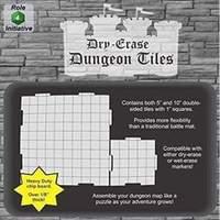 Dry Erase Dungeon Tiles - Combo Pack Of Four 10 And Sixteen 5 Interlocking Tiles