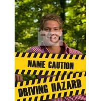 driving hazard funny congratulations card