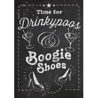 Drinkypoos and Boogie Shoes | Birthday Card | BC1548