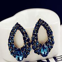 drop earrings earrings sapphire fashion european statement jewelry gem ...