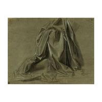 Drapery for a Kneeling Figure By Leonardo da Vinci