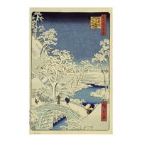 Drum Bridge Near Meguro By Utagawa Hiroshige