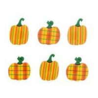 dress it up shaped novelty buttons plaid pumpkins halloween