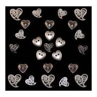 Dress It Up Shaped Novelty Buttons Perfect Union Hearts