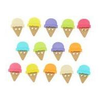 Dress It Up Shaped Novelty Buttons Ice Cream