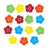 Dress It Up Shaped Novelty Buttons Tropical Flowers