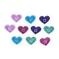 dress it up shaped novelty buttons large hearts