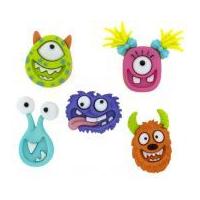 Dress It Up Shaped Novelty Buttons Mad for Monsters