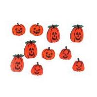 Dress It Up Shaped Novelty Buttons Jack O'Lanterns Halloween