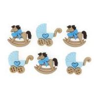 dress it up shaped novelty buttons horse buggy boy