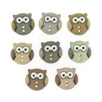 Dress It Up Shaped Novelty Buttons Owls