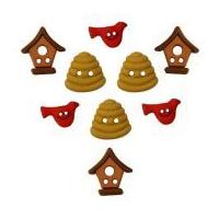 Dress It Up Shaped Novelty Buttons Birds of a Feather