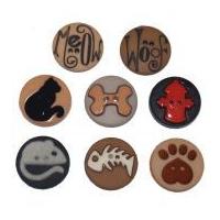 Dress It Up Shaped Novelty Buttons Raining Cats & Dogs