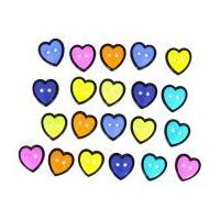 dress it up shaped novelty buttons small hearts