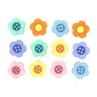 Dress It Up Shaped Novelty Buttons Two Part Daisy