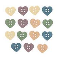 Dress It Up Shaped Novelty Buttons Hearts
