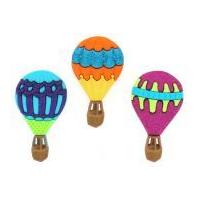 Dress It Up Shaped Novelty Buttons Hot Air Balloons