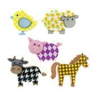 Dress It Up Shaped Novelty Buttons Funky Farm