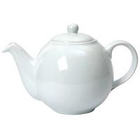 Dripless Ceramic Teapot, 4-Cup, White, Ceramic