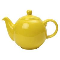Dripless Ceramic Teapot, 4-Cup, Yellow, Ceramic