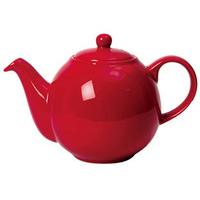 Dripless Ceramic Teapot, 4-Cup, Red, Ceramic