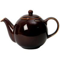 Dripless Ceramic Teapot, 4-Cup, Brown, Ceramic