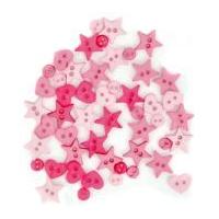 dress it up shaped novelty buttons hot pink mini39s