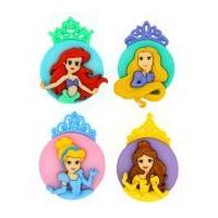 Dress It Up Disney Shaped Novelty Buttons The Princesses