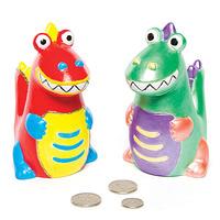 dragon ceramic coin banks box of 2