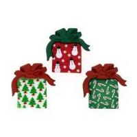 dress it up shaped novelty buttons under the christmas tree