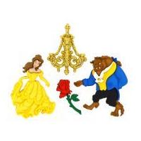 Dress It Up Disney Shaped Novelty Buttons Beauty & The Beast