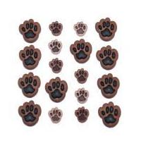 Dress It Up Shaped Novelty Buttons Dog Paws