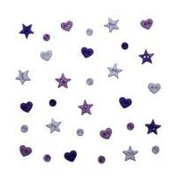 Dress It Up Shaped Novelty Buttons Purple Mini's