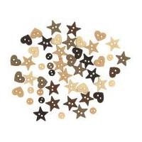 Dress It Up Shaped Novelty Buttons Natural Mini's