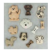 Dress It Up Shaped Novelty Buttons Dog Days