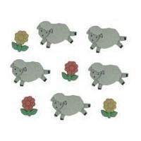 Dress It Up Shaped Novelty Buttons Counting Sheep