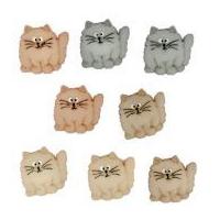 Dress It Up Shaped Novelty Buttons Fat Cats