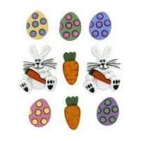 Dress It Up Shaped Novelty Buttons Egg Hunt