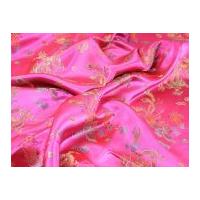 dragon chinese brocade dress fabric fuchsia pink