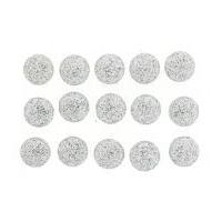 Dress It Up Shaped Novelty Button & Embellishment Packs Silver Glitter Dots