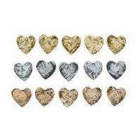 Dress It Up Shaped Novelty Buttons Cappuccino Hearts