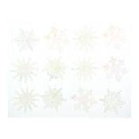 dress it up shaped novelty buttons christmas crystal snowflakes