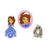 Dress It Up Disney Shaped Novelty Buttons Sofia The First