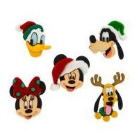 Dress It Up Disney Shaped Novelty Buttons Christmas Holiday Heads