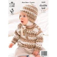 Dress, Sweater, Hat in King Cole DK (3559)