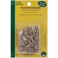 Dritz Quilting Brass Curved Basting Pins Size 2-75/Pkg 243641