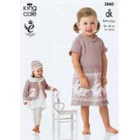 dress cardigan hat and blanket in king cole dk 3860