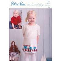 Dress and Sweater in Peter Pan Merino Baby DK (P1223)